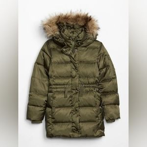 Gap Kids Cold Control Ultra Max Down Puffer, size large.